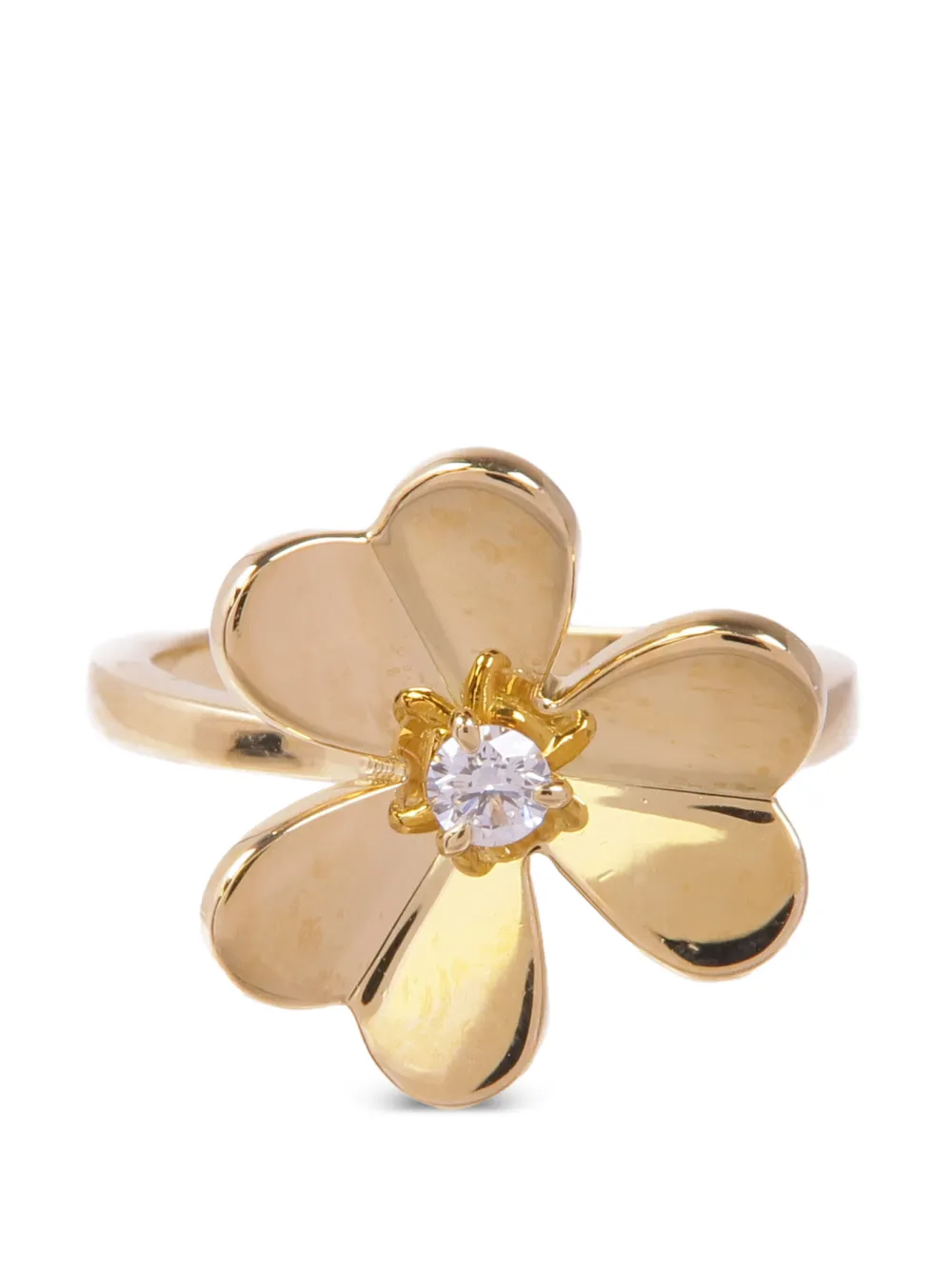 Pre-owned Van Cleef & Arpels Frivole Diamond Ring In Gold