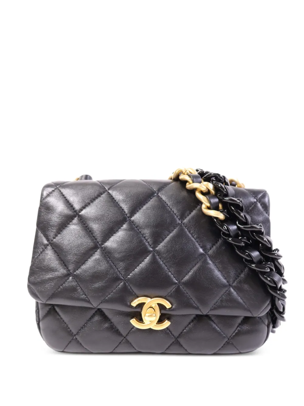 CHANEL Pre-Owned CC turn-lock quilted crossbody bag - Black
