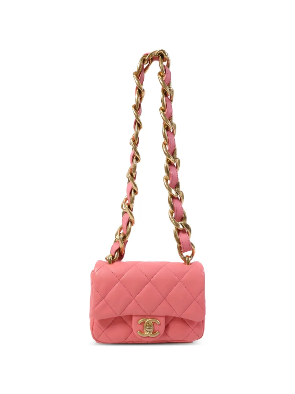 CHANEL Pre-Owned mini Matelasse CC turn-lock shoulder bag - Rosa