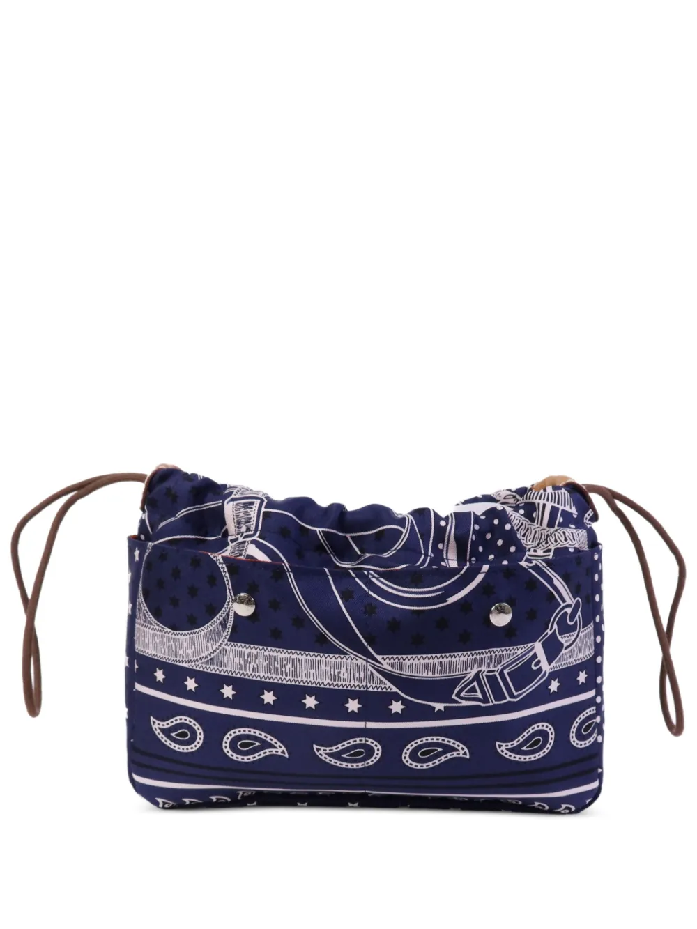 Hermès Pre-Owned printed silk clutch bag - Blu