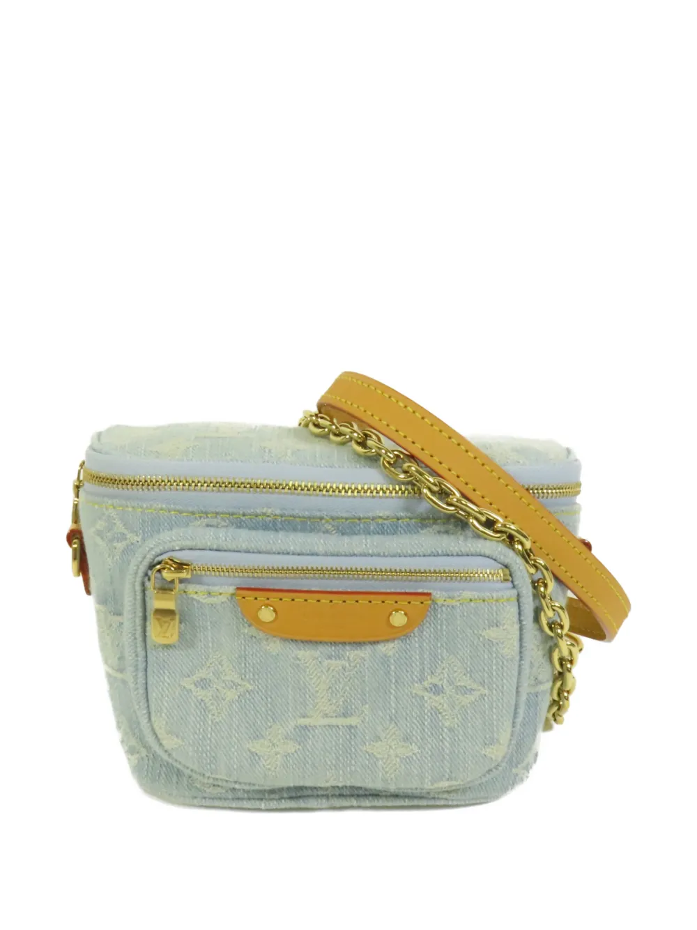 Louis Vuitton Pre-Owned denim monogram belt bag - Blu