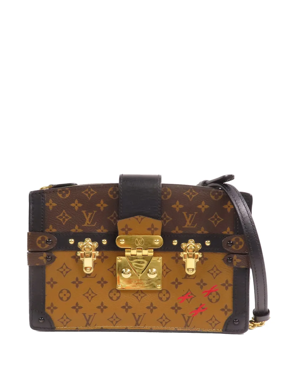 Louis Vuitton Pre-Owned Trunk Monogram Reverse crossbody bag - Marrone
