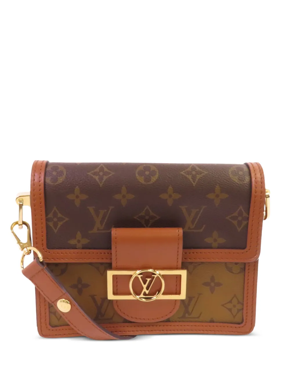 Louis Vuitton Pre-Owned mini Dauphine monogram-pattern two-way clutch bag - Marrone