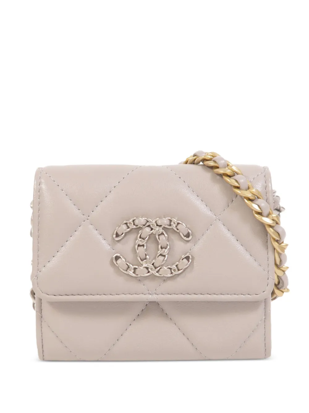 CHANEL Pre-Owned mini Chanel 19 shoulder bag - Grigio