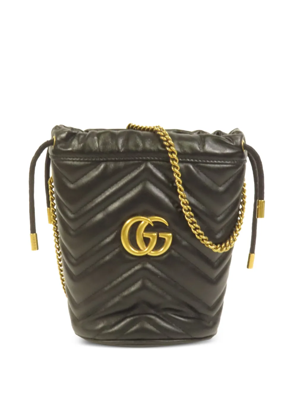 Gucci Pre-Owned GG Marmont bucket bucket bag - Nero