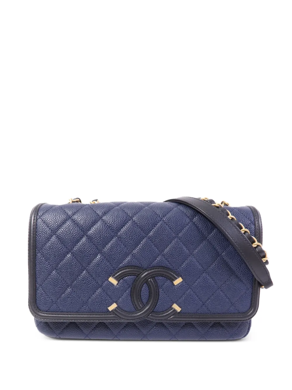 CHANEL Pre-Owned CC Filigree shoulder bag - Blue