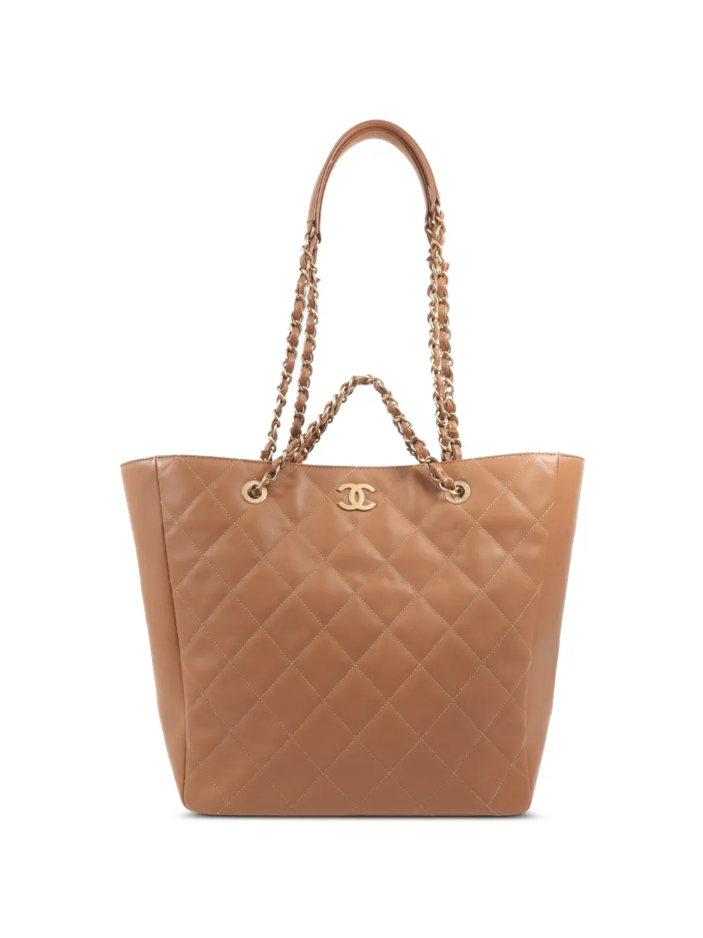 CHANEL Pre-Owned CC quilted tote bag - Neutrals
