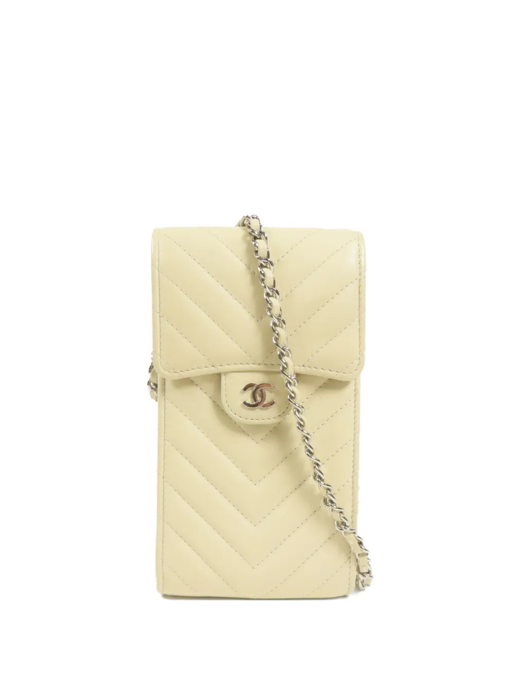 CHANEL Pre-Owned CC chevron-quilted shoulder bag - Neutrals