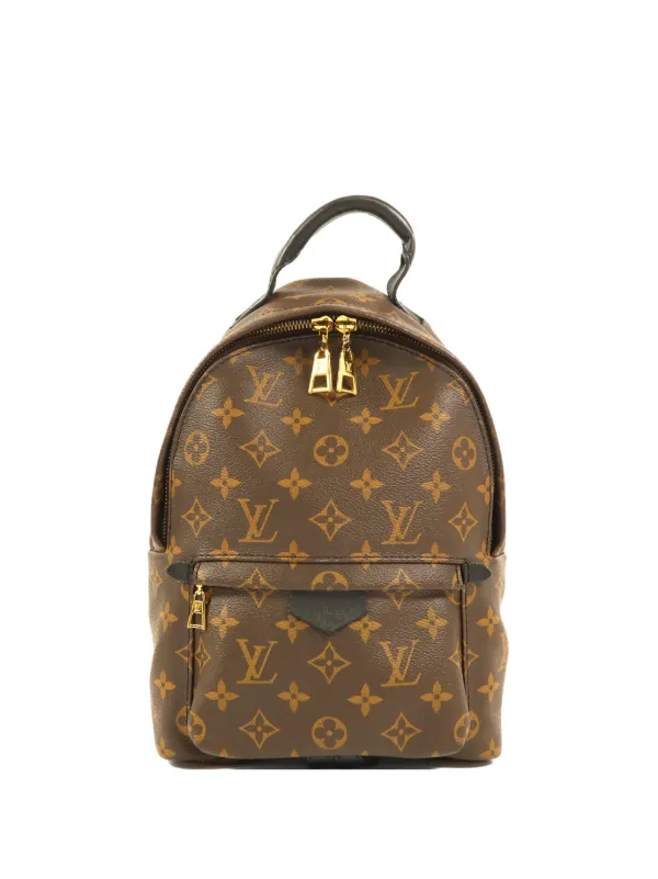 louis vuitton backpack pre owned Louis Vuitton Pre-Owned Palm Springs PM Backpack | Brown
