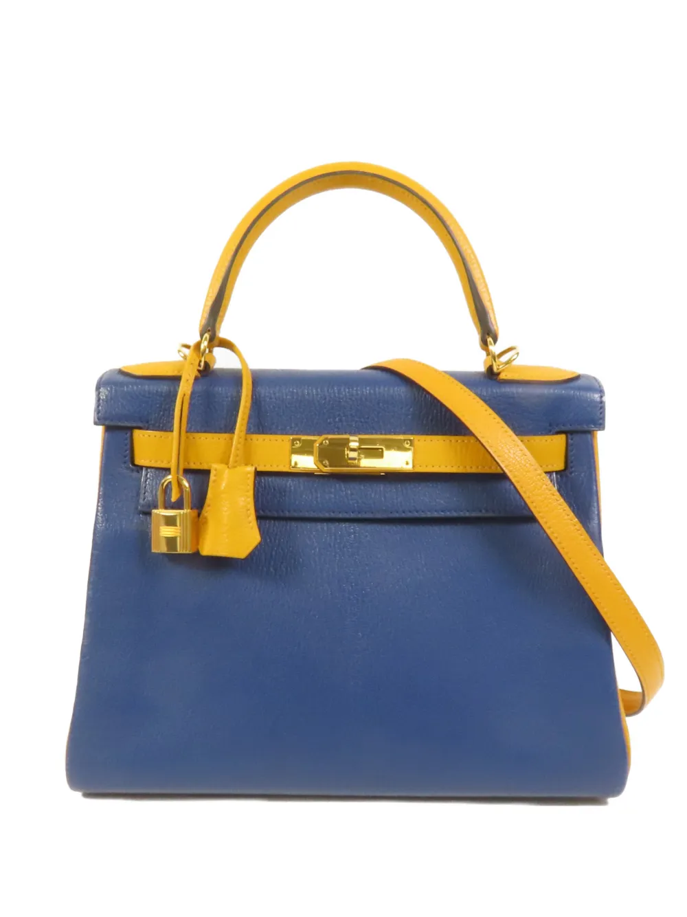 Hermès Pre-Owned Kelly 28 leather tote bag - Blu