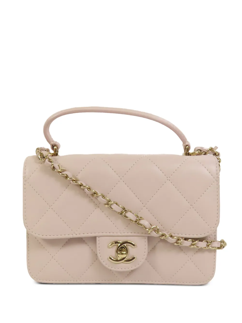 CHANEL Pre-Owned CC turn-lock diamond-quilting shoulder bag - Rosa