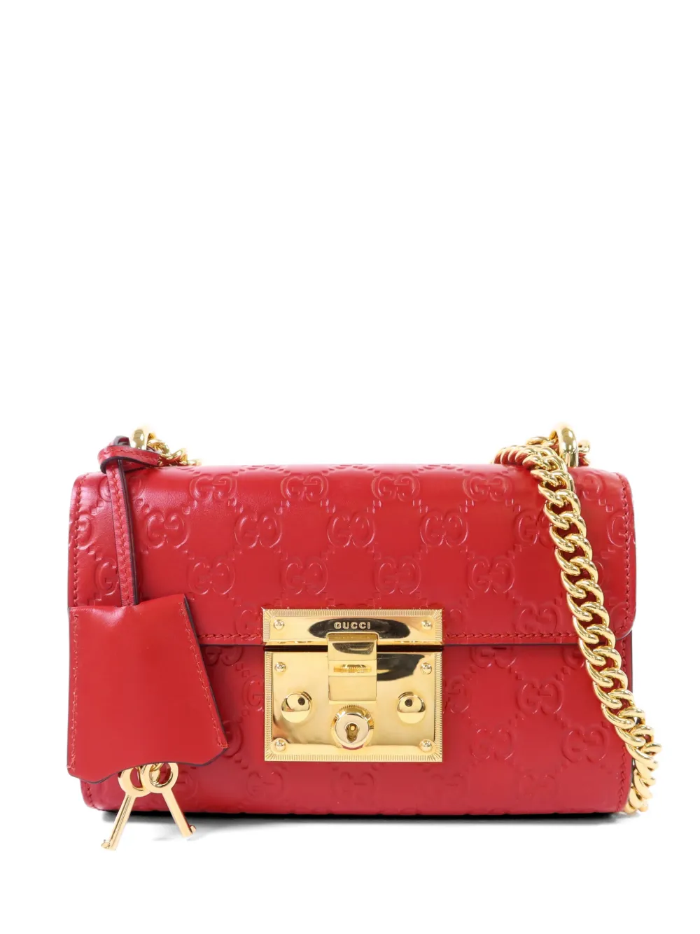 Gucci Pre-Owned Padlock GG shoulder bag - Rosso