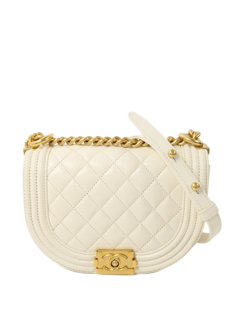 CHANEL Pre-Owned small Boy quilted crossbody bag - Toni neutri