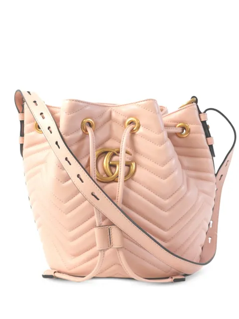 Gucci Pre-Owned Marmont bucket-taske med GG-logo