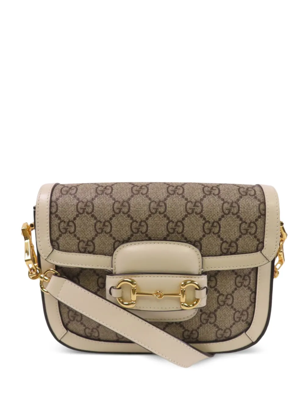 Gucci Pre-Owned GG Horsebit 1955 crossbody bag - Toni neutri