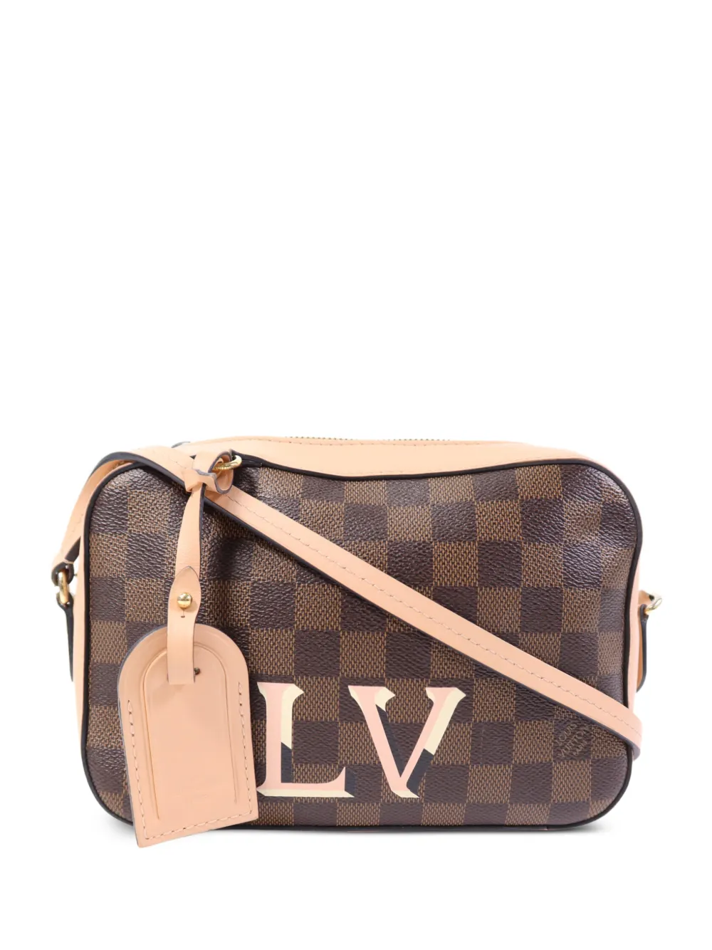 Louis Vuitton Pre-Owned Santa Monica Damier Ebène canvas shoulder bag - Braun