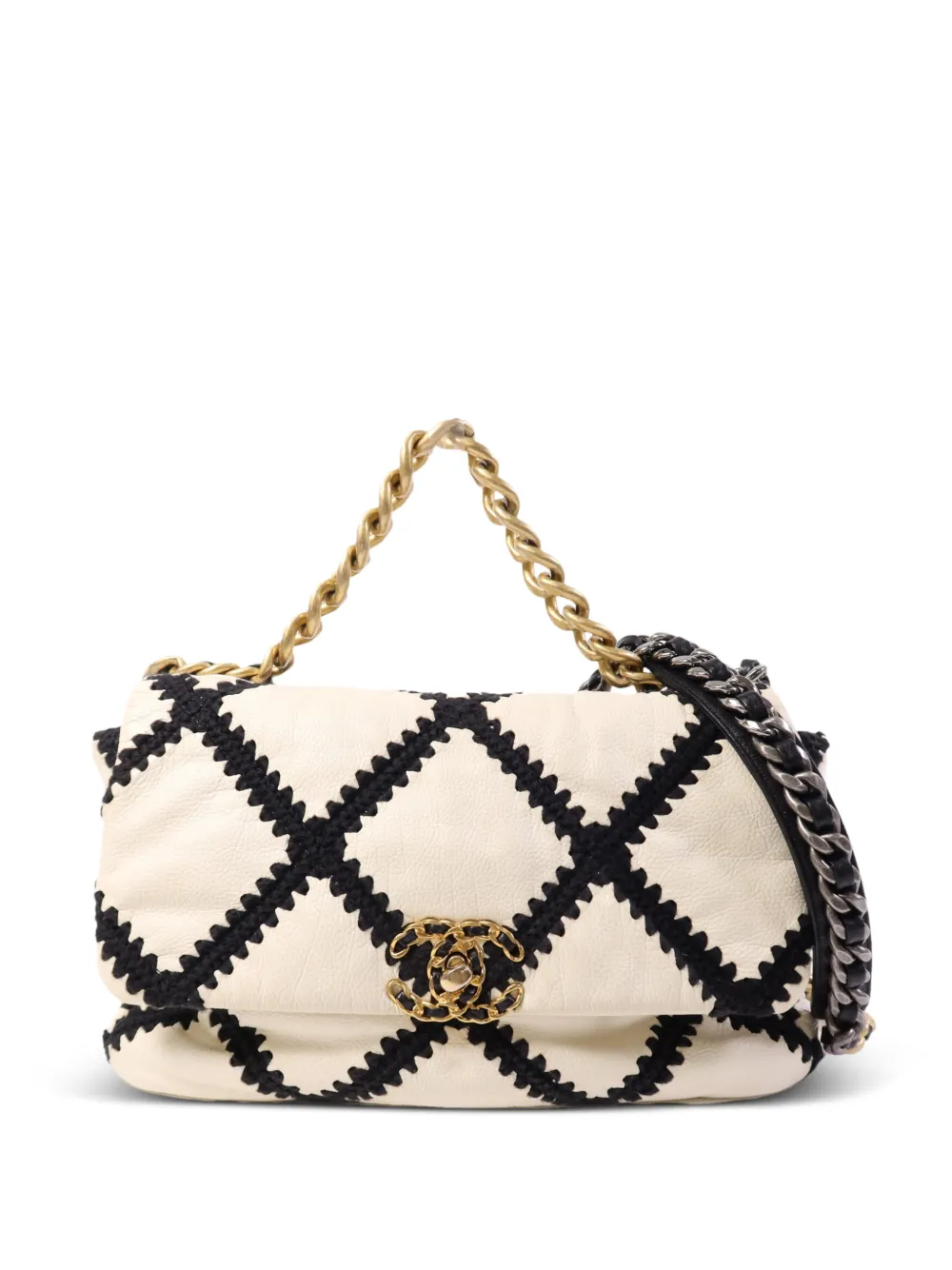 CHANEL Pre-Owned large Chanel 19 two-way handbag - White