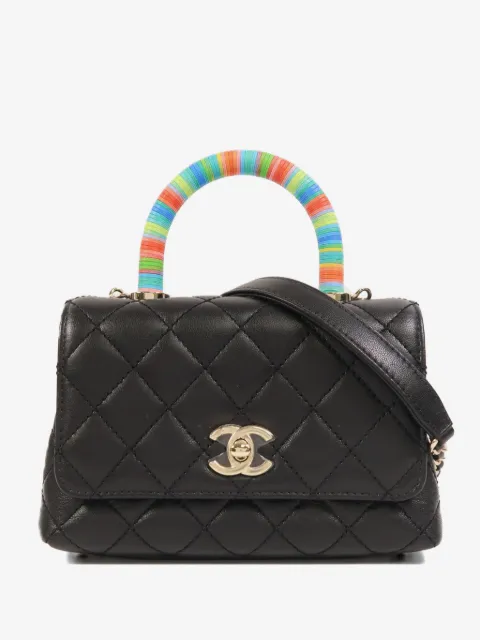 CHANEL Pre-Owned tote con cierre giratorio y logo CC