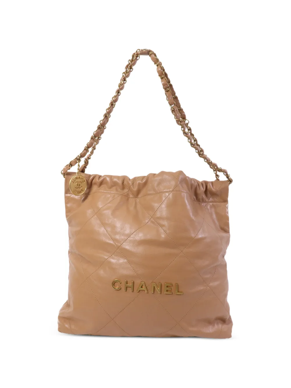 CHANEL Pre-Owned small C22 diamond-quilted tote bag - Braun