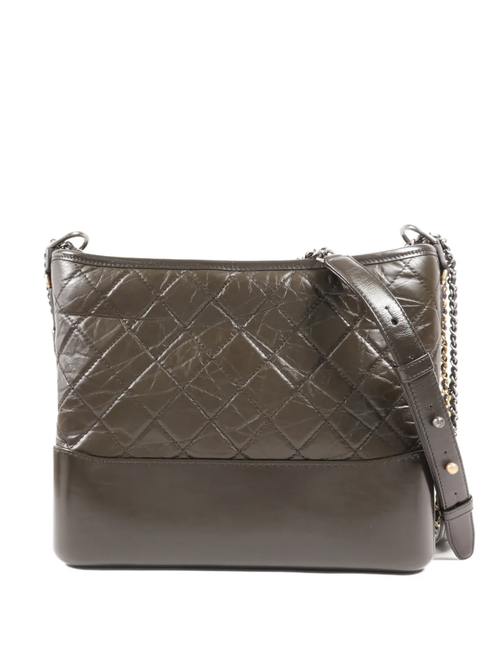 CHANEL Pre-Owned Gabrielle Diamond quilting shoulder bag - Verde