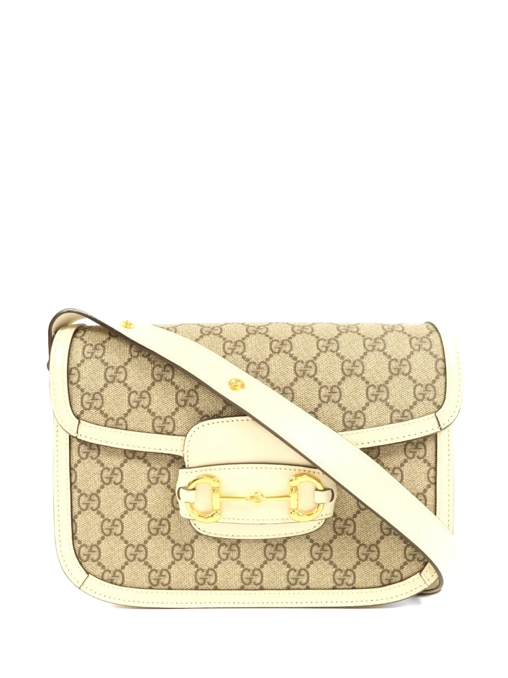 Gucci Pre-Owned Horsebit 1955 GG shoulder bag - Toni neutri