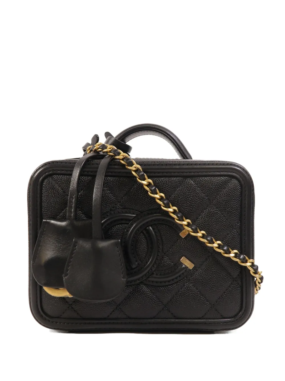 CHANEL Pre-Owned CC Vanity Case calfskin tote bag - Nero