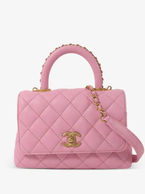 CHANEL Pre-Owned quilted CC turn-lock leather tote bag