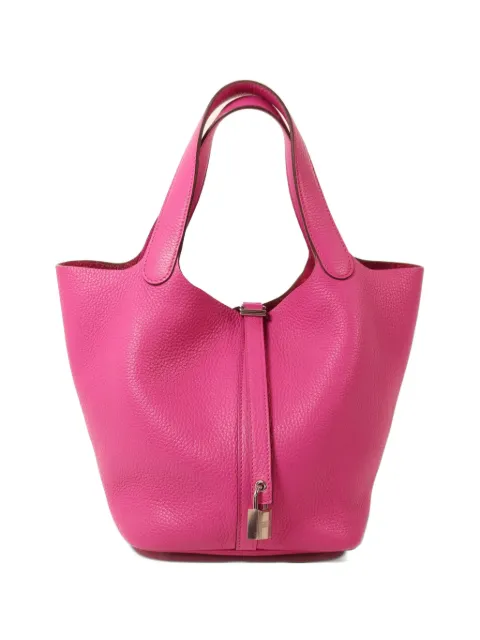 Hermès Pre-Owned 2018 MM Picotin Clemence leather tote bag