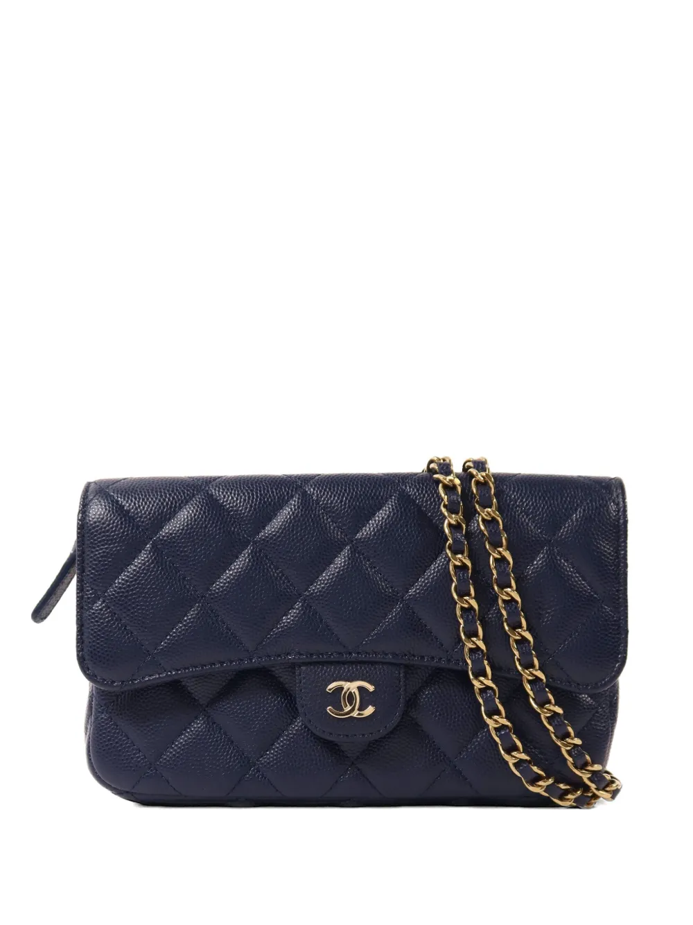 CHANEL Pre-Owned CC quilted shoulder bag - Blu