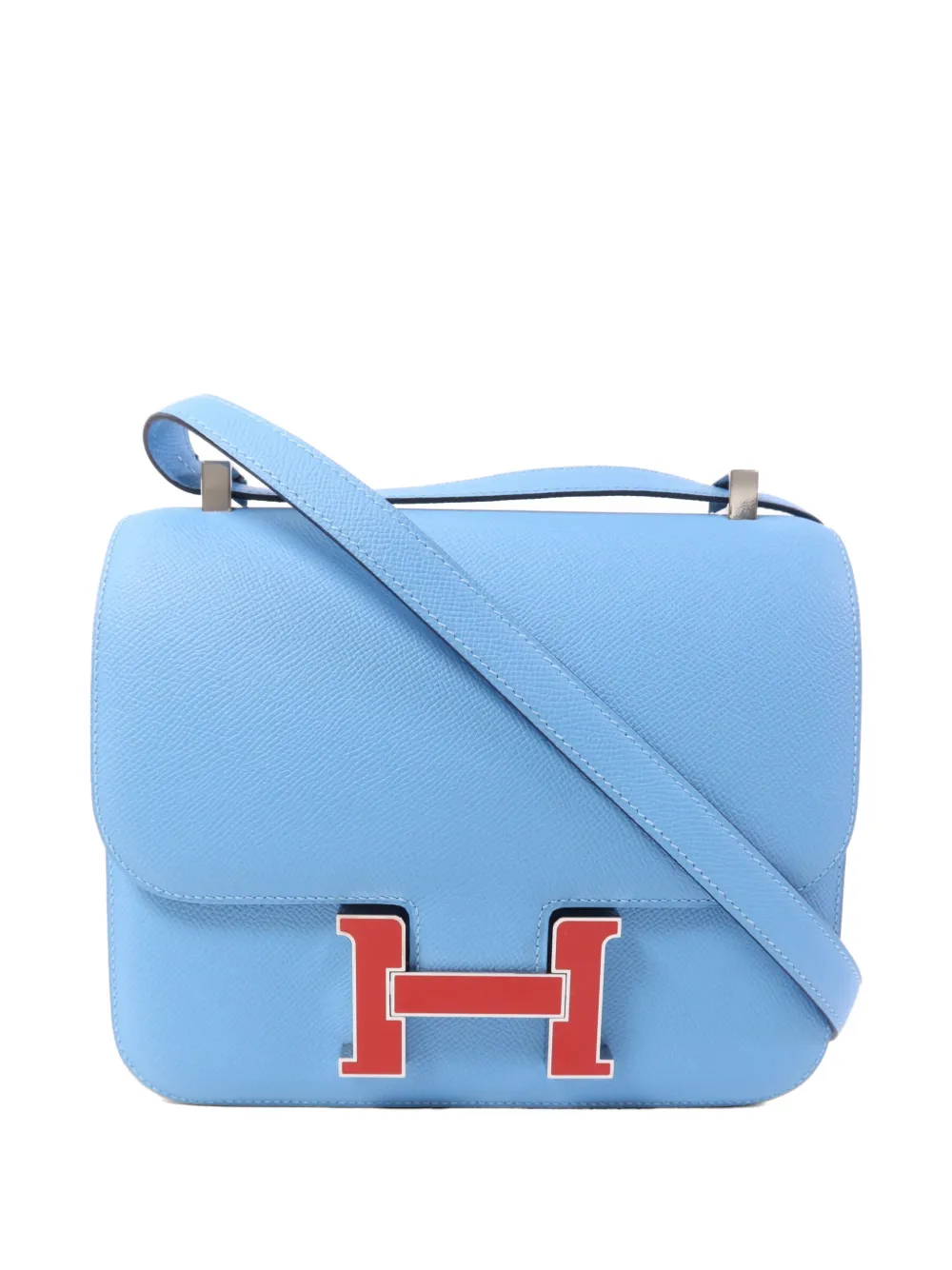 Hermès Pre-Owned 2019 24 Constance Epsom leather shoulder bag - Blu