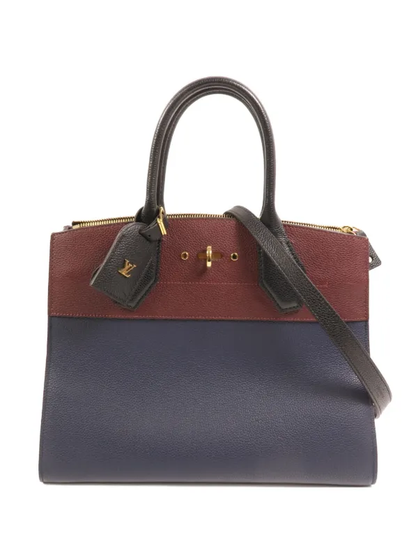 Louis Vuitton Pre-owned MM City Steamer Tote Bag in Blue
