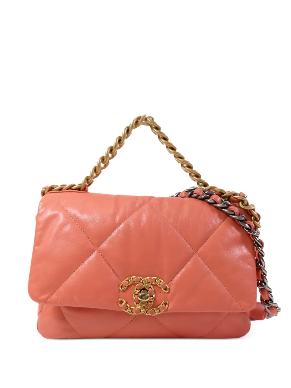 CHANEL Pre-Owned small Chanel 19 two-way handbag - Rosa