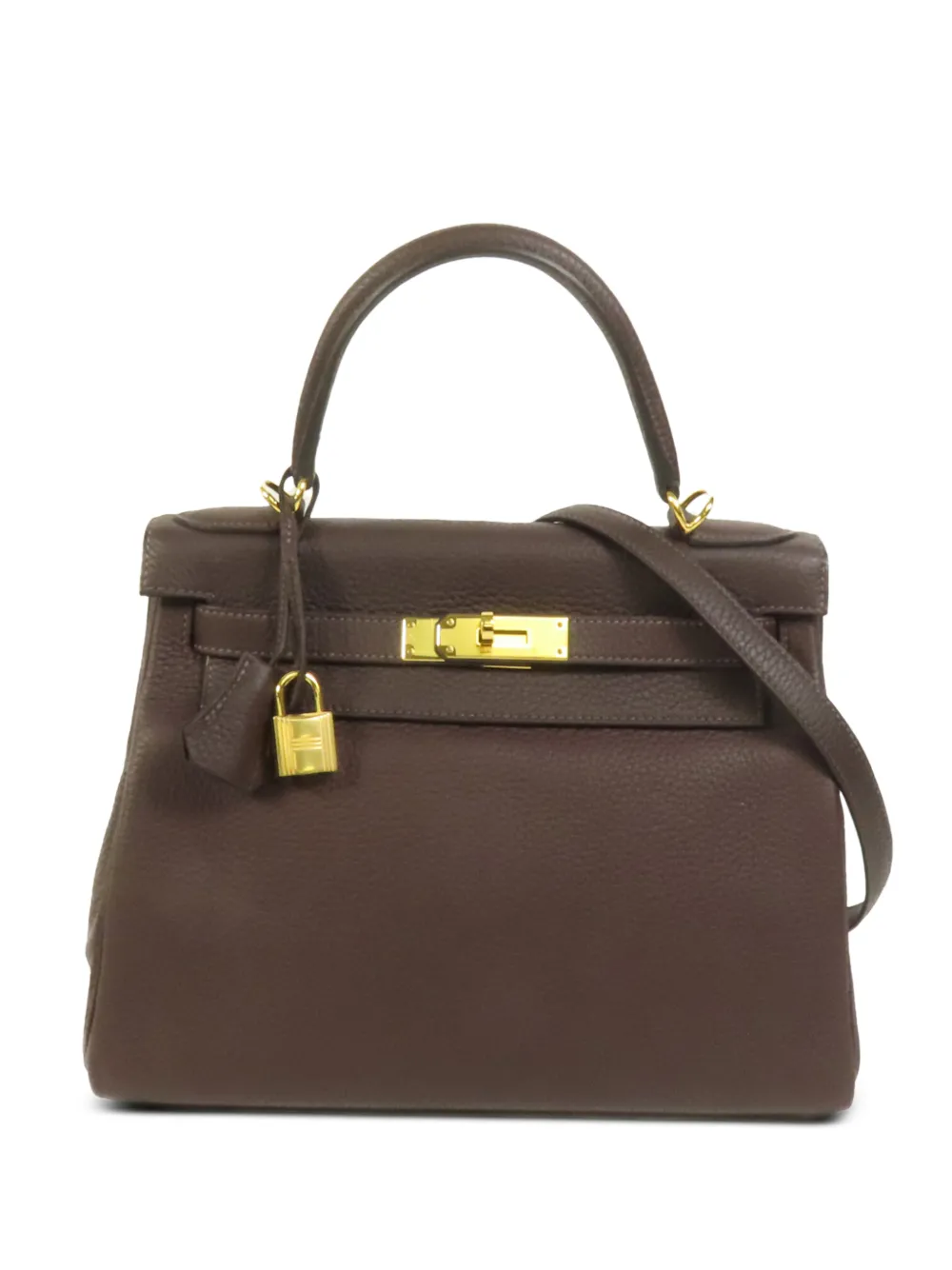 Hermès Pre-Owned 2021 Kelly 28 Togo tote bag - Marrone