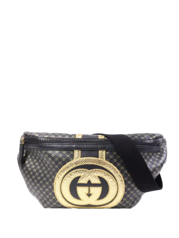 グッチ ダッパーダン ベルトバッグ Gucci Pre-Owned x Dapper Dan GG ベルトバッグ | ブラック | FARFETCH JP