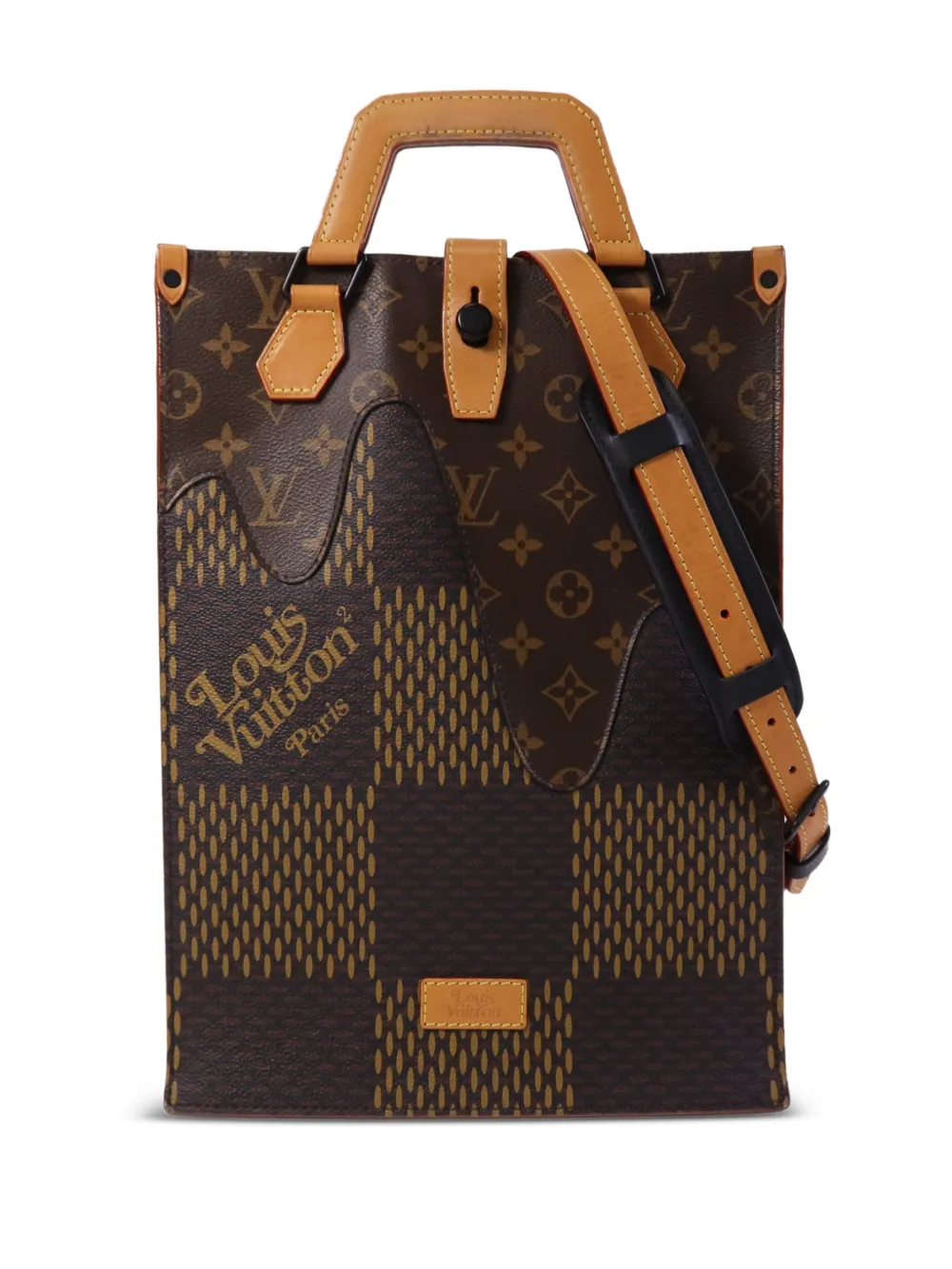 Louis Vuitton Pre-Owned x Nigo mini Damier Ebène canvas tote bag - Marrone