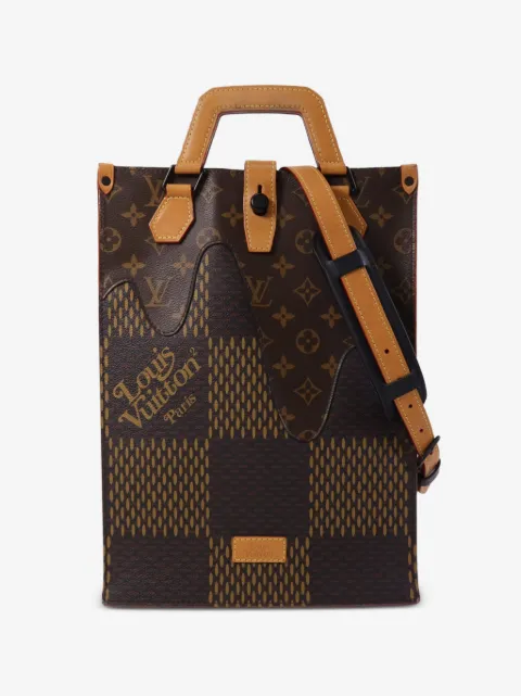Louis Vuitton Pre-Owned x Nigo mini Damier Ebène Tote Bag aus Canvas