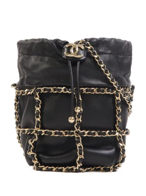 CHANEL Pre-Owned chain-link lambskin shoulder bag