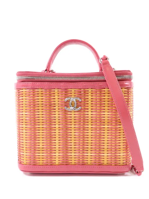 CHANEL Pre-Owned CC wicker vanity wash bag