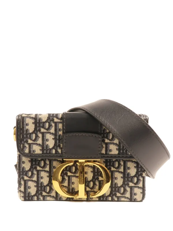 Dior Pre-owned Oblique Montaigne 30 Shoulder Bag in Neutrals