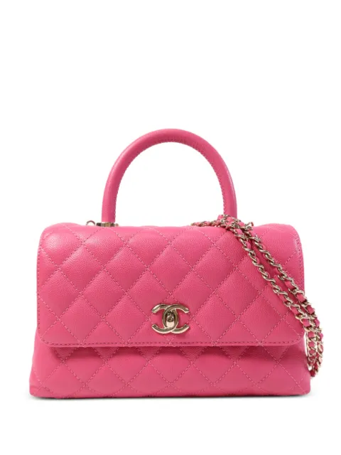 CHANEL Pre-Owned small Coco Handle Diamond-quilting tote bag