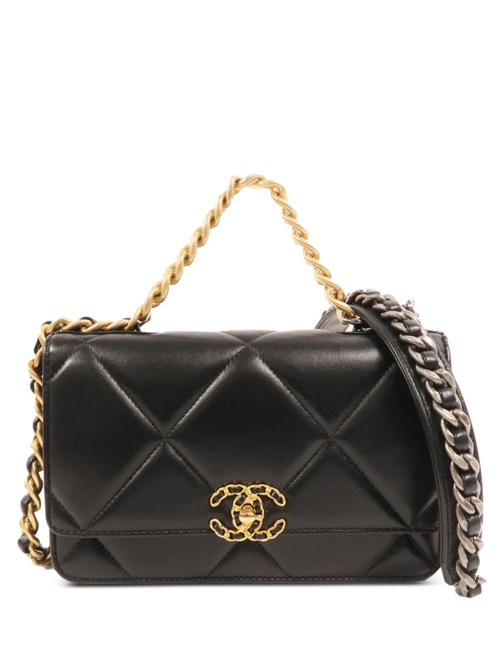 CHANEL Pre-Owned 19 WOC CC turn-lock shoulder bag - Nero