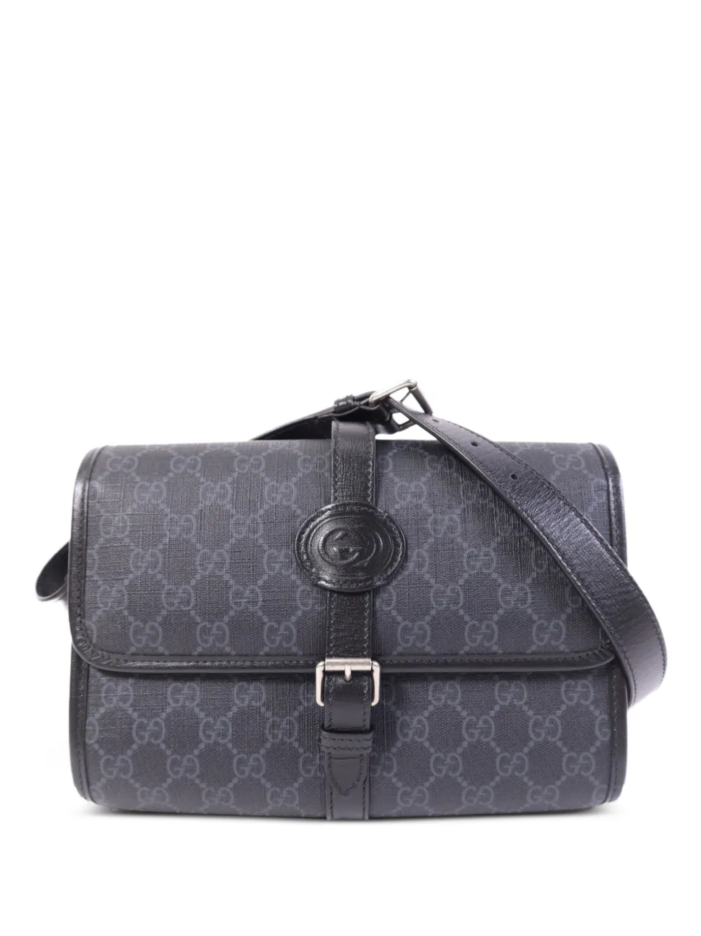 Gucci Pre-Owned GG Supreme Interlocking shoulder bag - Grigio