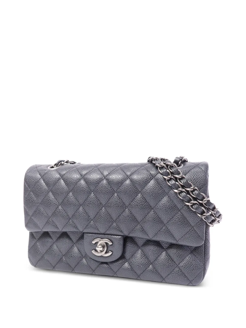 CHANEL Pre-Owned CC turn-lock Classic Shoulder Bag | Grey | FARFETCH