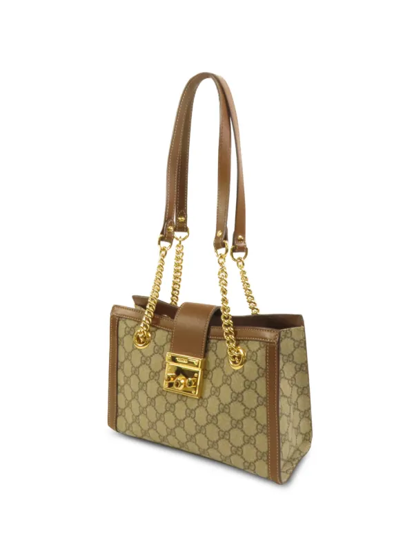 GUCCI GGスプリーム パドロックショルダーバッグメンズ＆レディース Gucci Pre-Owned パドロック GGスプリーム ショルダーバッグ S
