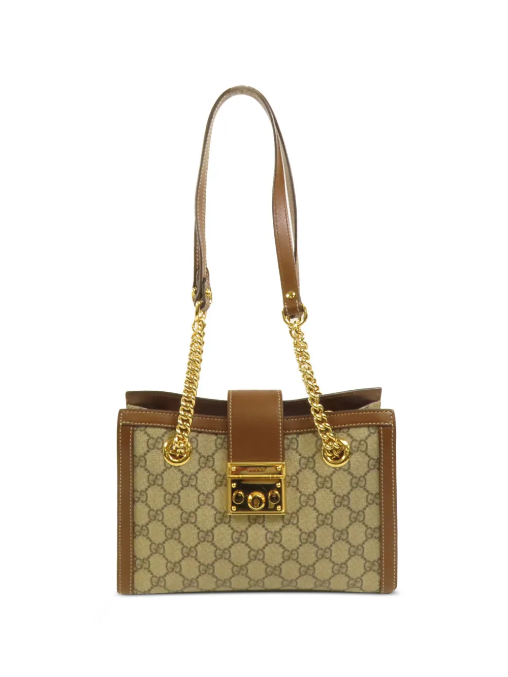 Gucci Pre-Owned small Padlock GG Supreme shoulder bag - Neutrals