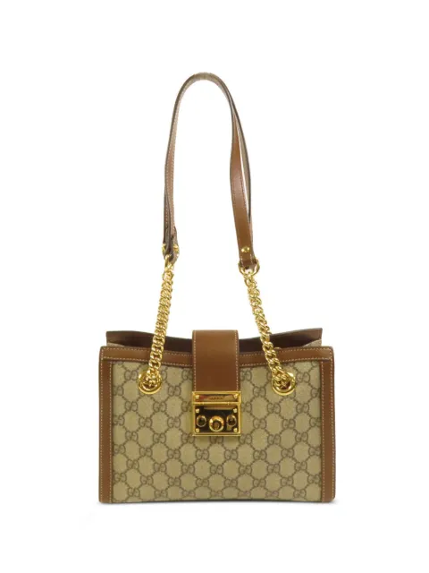 Gucci Pre-Owned small Padlock GG Supreme shoulder bag