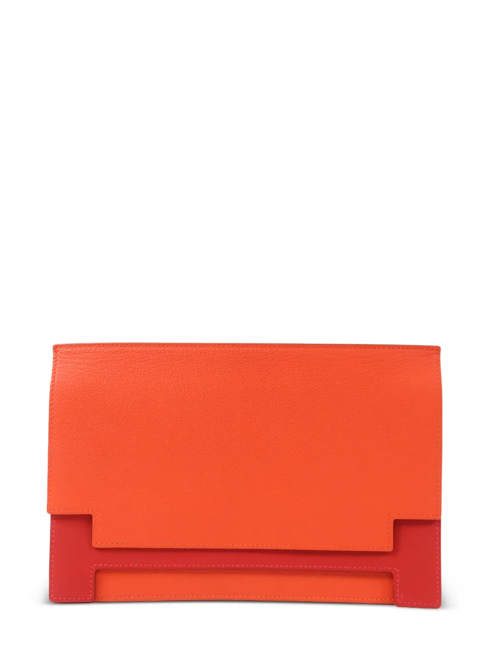Hermès Pre-Owned Pochette Multiplis leather clutch bag - Rosso