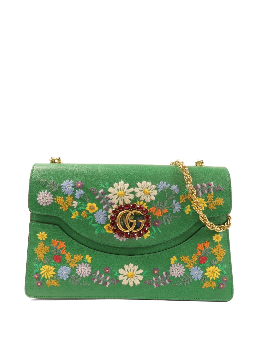 Gucci Pre-Owned Ricami shoulder bag - Verde