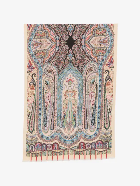 ETRO écharpe frangée à imprimé cachemire