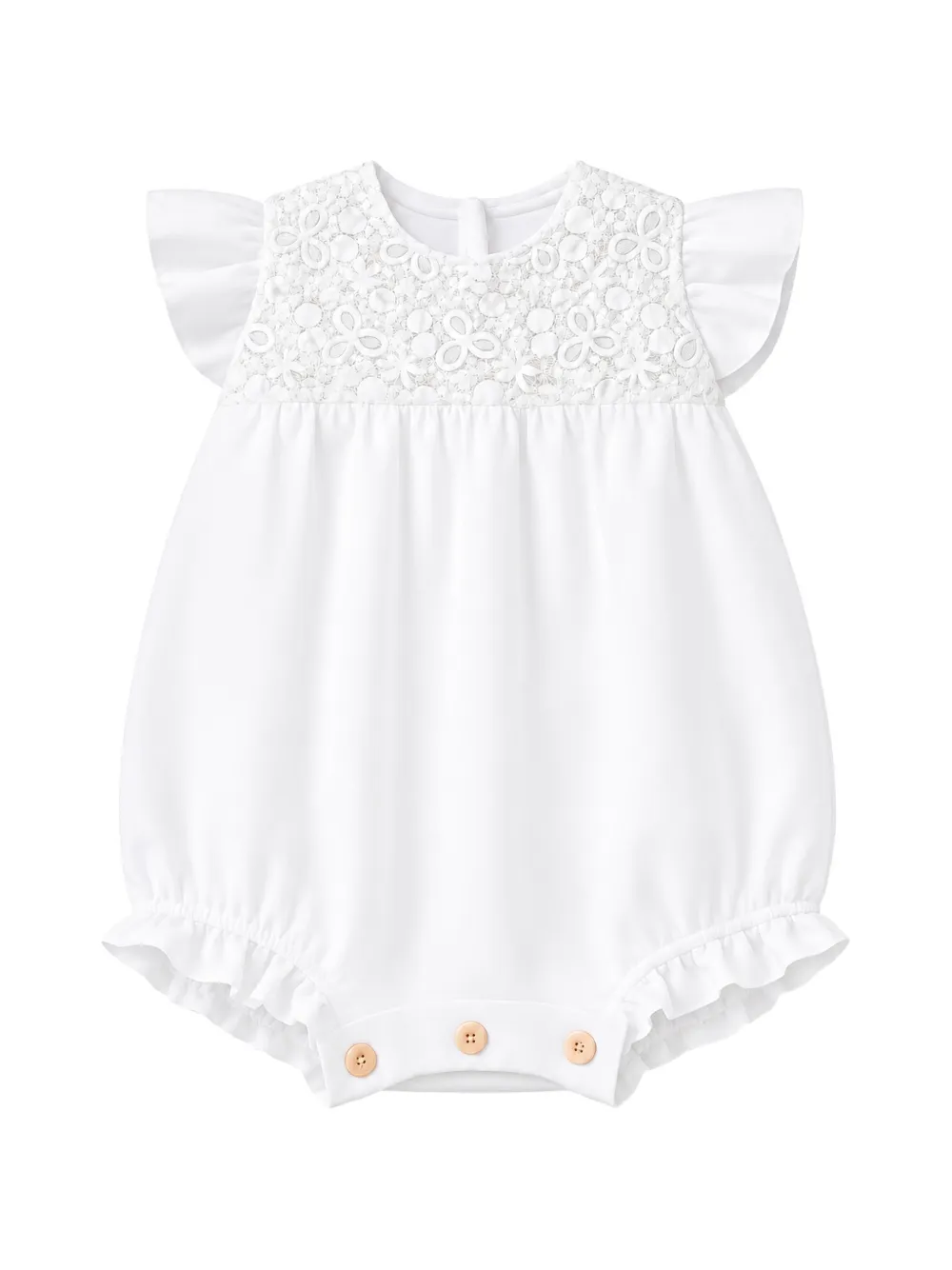 JESURUM BABY rufled-trim shorties - Bianco